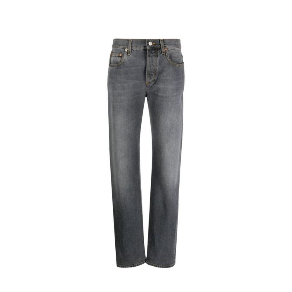 Gucci Gray Cotton Relaxed Fit Women's Jeans